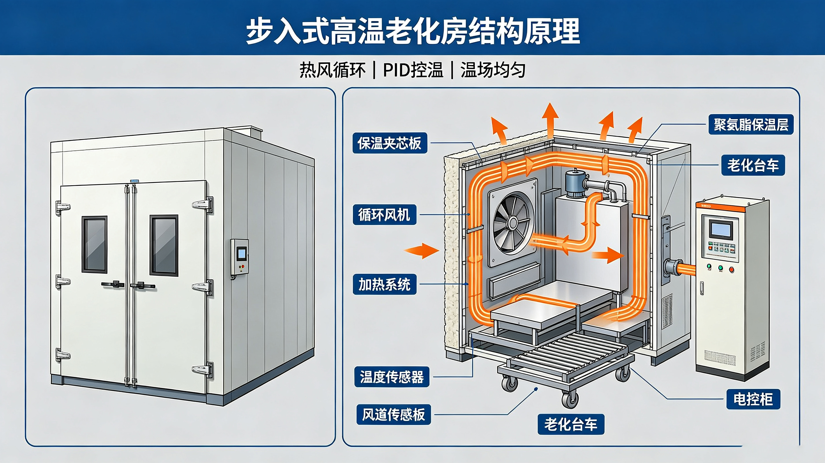步入式高温老化房是什么?原理、结构与基础功能介绍 (图1) 步入式老化房相关命名及文章创作-(1).jpg